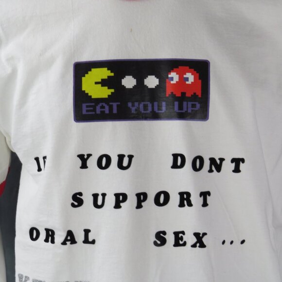 Vintage Graphic T-shirt - Super Freak Pac Man Iron Graphics - Men's Large - Picture 2 of 11